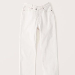 ❤️ Abercrombie High Rise Dad Jean Cream Long